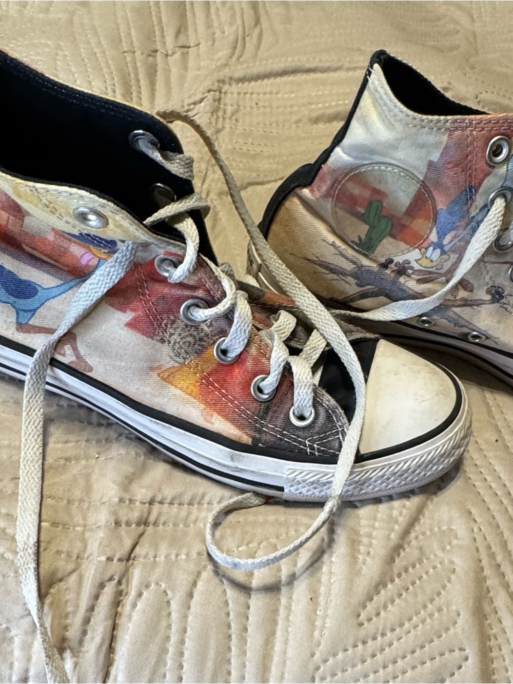 Converse Kids High-Top Canvas Sneakers in White, Black, Red, Orange, Blue. Sz 5